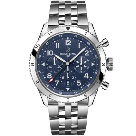 SUPER AVI B04 CHRONOGRAPH GMT TRIBUTE TO VOUGHT F4U CORSAIR 46 MM STAINLESS STEEL WITH BLUE DIAL