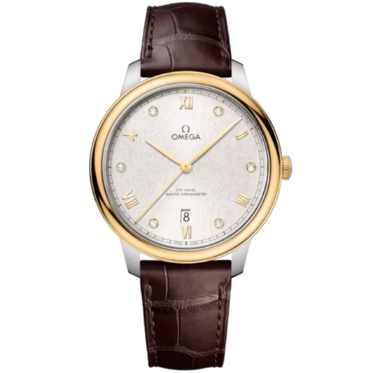DE VILLE PRESTIGE 40 MM STAINLESS STEEL - YELLOW GOLD WITH SILVER DIAL