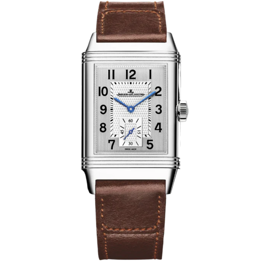 REVERSO CLASSIC DUOFACE SMALL SECONDS 47 MM STAINLESS STEEL WITH SILVER GREY AND BLACK GUILLOCHE DIAL