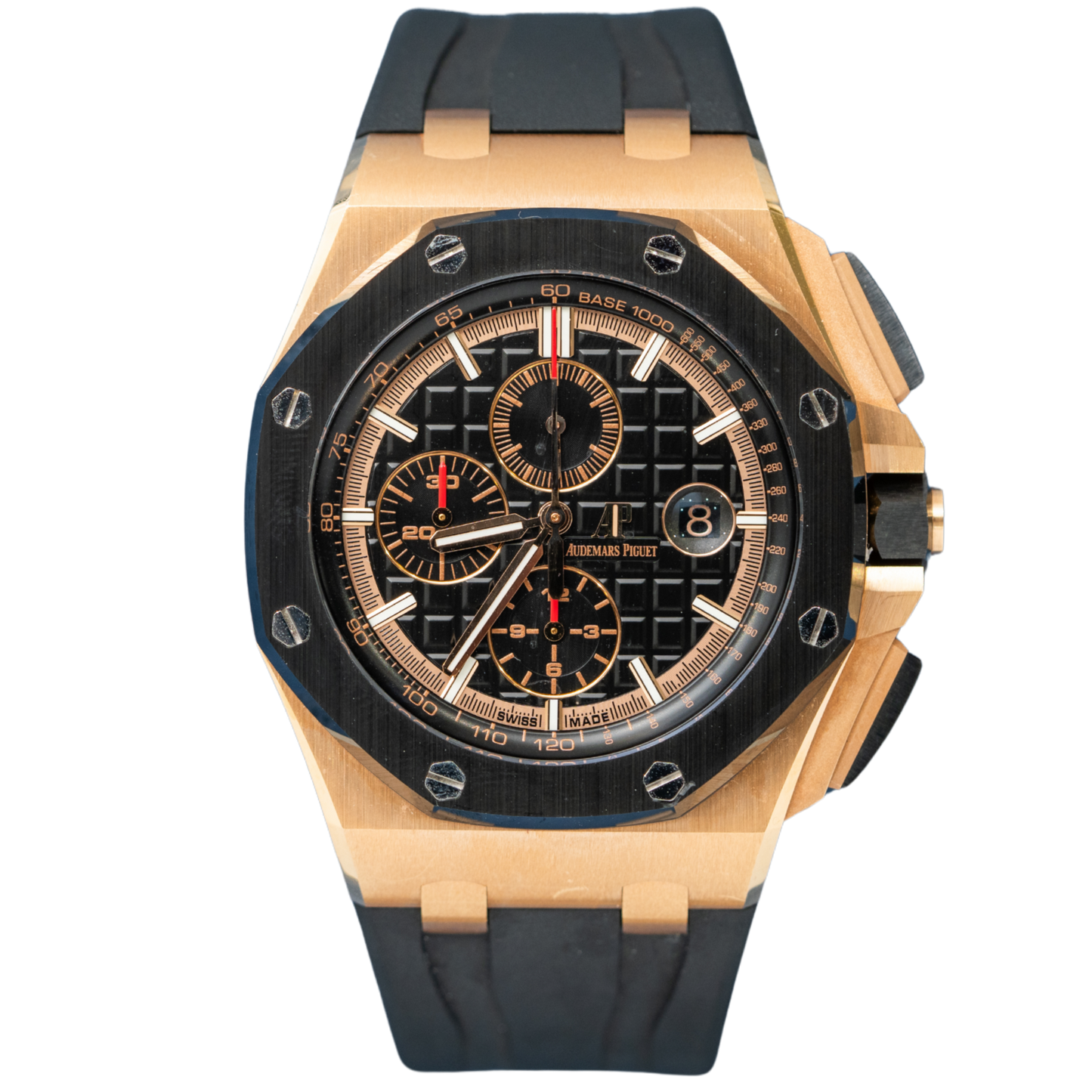 Audemars Piguet Ref. 26401RO.OO.A002.CA.02 44mm Rose Gold Black Dial Chronograph Black Subdials