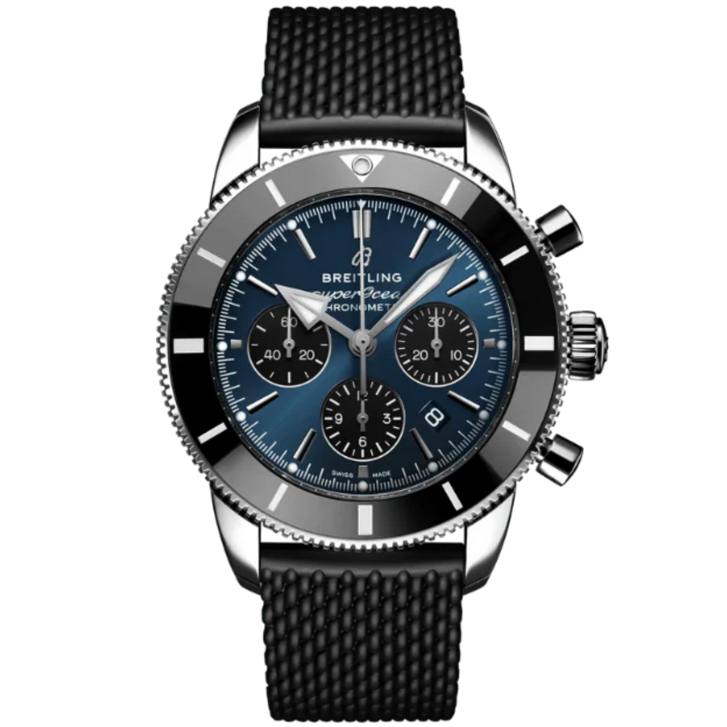 SUPEROCEAN HERITAGE B01 CHRONOGRAPH 44 MM STAINLESS STEEL WITH BLUE DIAL