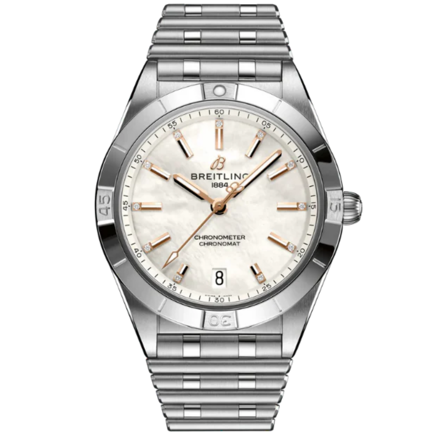 CHRONOMAT AUTOMATIC 36 MM STAINLESS STEEL WITH MOTHER OF PEARL DIAL