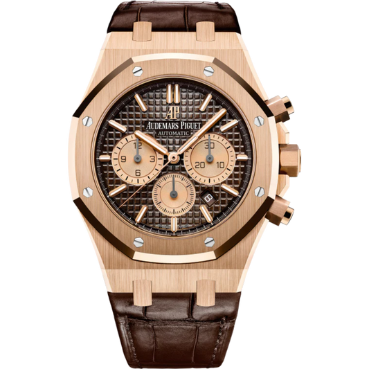 Audemars Piguet Royal Oak Ref. 26331OR.OO.D821CR.01 41MM Brown Alligator Strap Rose Gold Case Brown Dial