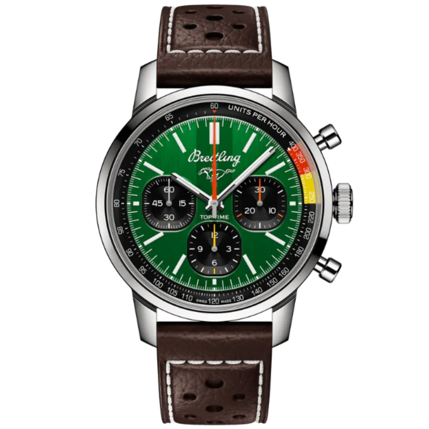 TOP TIME B01 FORD MUSTANG 41 MM STAINLESS STEEL WITH GREEN DIAL