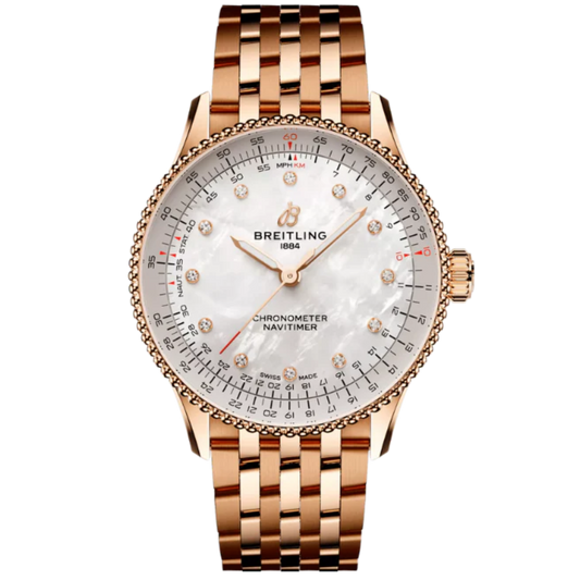 NAVITIMER AUTOMATIC 36 MM 18K ROSE GOLD WITH MOTHER OF PEARL DIAL
