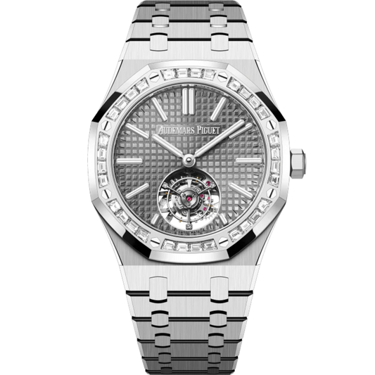Royal Oak Selfwinding Flying Tourbillon 41MM 18-Carat White Gold Bracelet Grey Dial 18-Carat White Gold Case