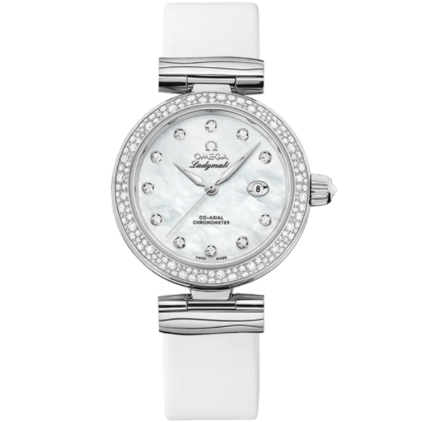 DE VILLE LADYMATIC 34 MM STAINLESS STEEL WITH MOTHER OF PEARL DIAL