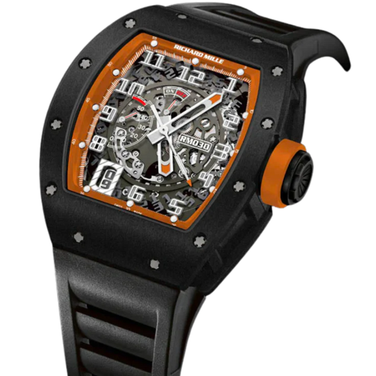 RM 030 Americas Limited Edtion Black Rubber Strap Black Carbon Nanotube Case