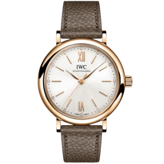 PORTOFINO AUTOMATIC 34 MM GOLD WITH WHITE DIAL