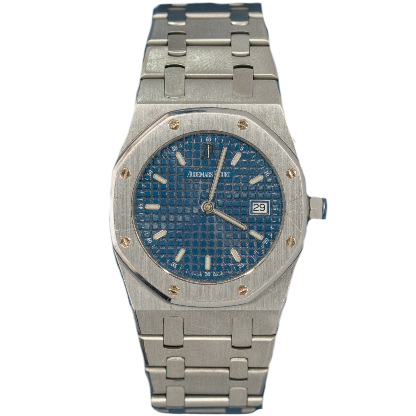 Audemars Piguet Royal Oak Ref. 56175ST 33MM Stainless Steel Blue Petite Tapisserie Dial