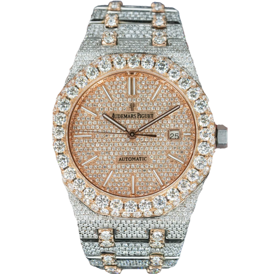 Audemars Piguet 41MM Royal Oak | Stainless Steel Bustdown Converted to Rose Gold Two Tone