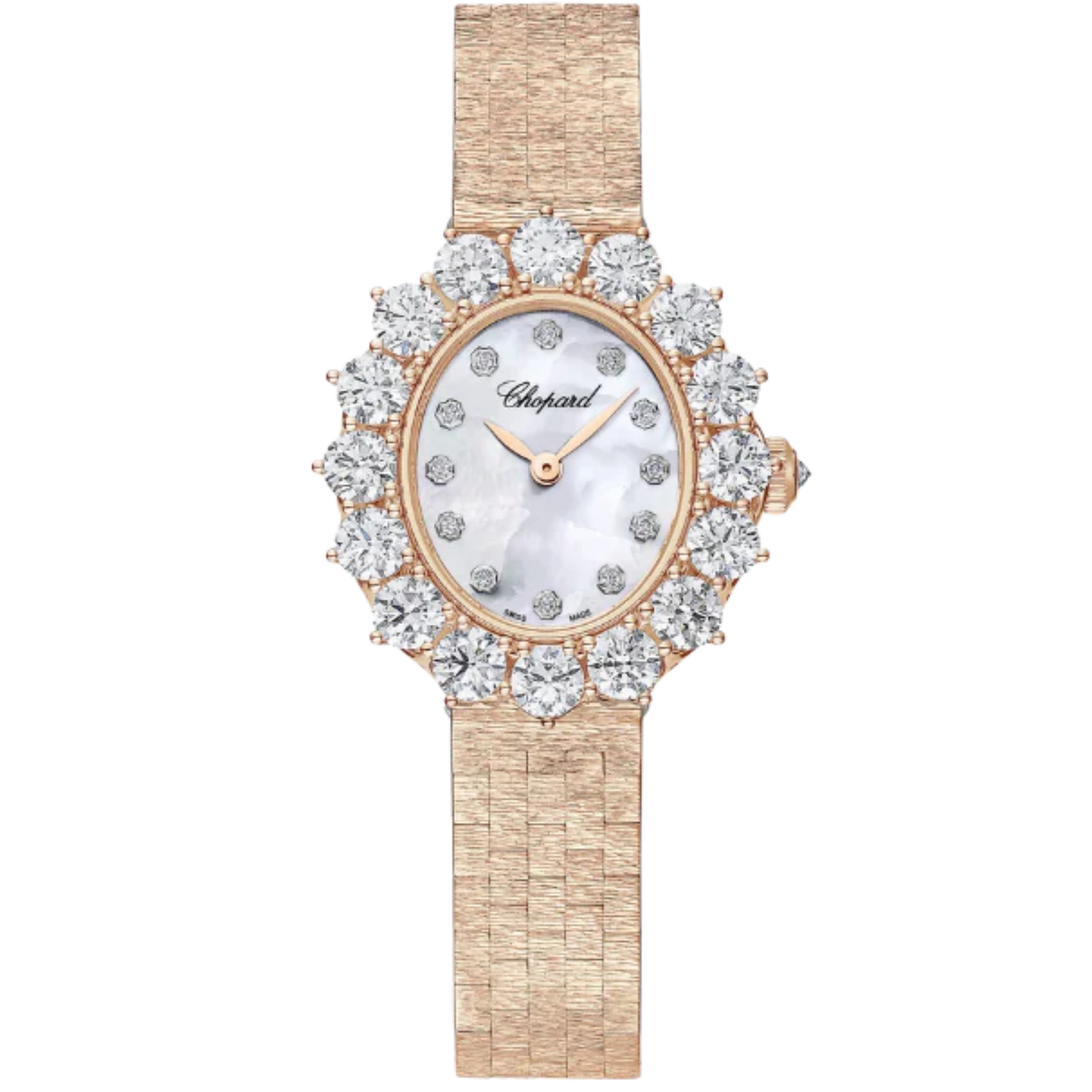 L'HEURE DU DIAMANT 30 MM ETHICAL ROSE GOLD WITH MOTHER OF PEARL DIAL
