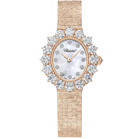 L'HEURE DU DIAMANT 30 MM ETHICAL ROSE GOLD WITH MOTHER OF PEARL DIAL