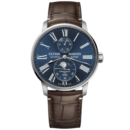 TORPILLEUR MOONPHASE 42 MM STAINLESS STEEL WITH BLUE DIAL