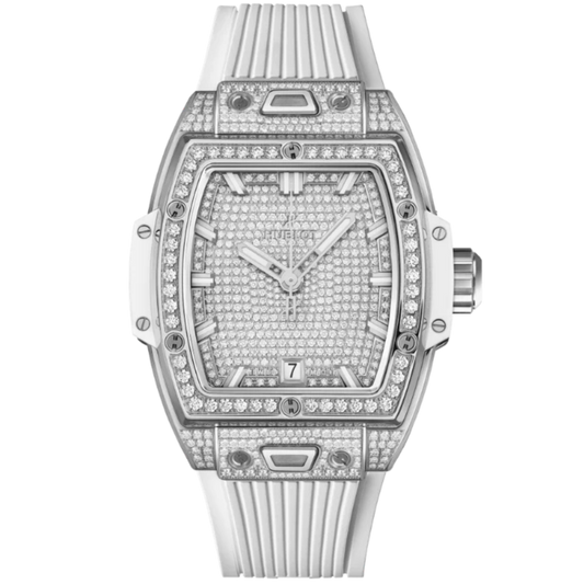 SPIRIT OF BIG BANG 39 MM TITANIUM WHITE FULL PAVÉ