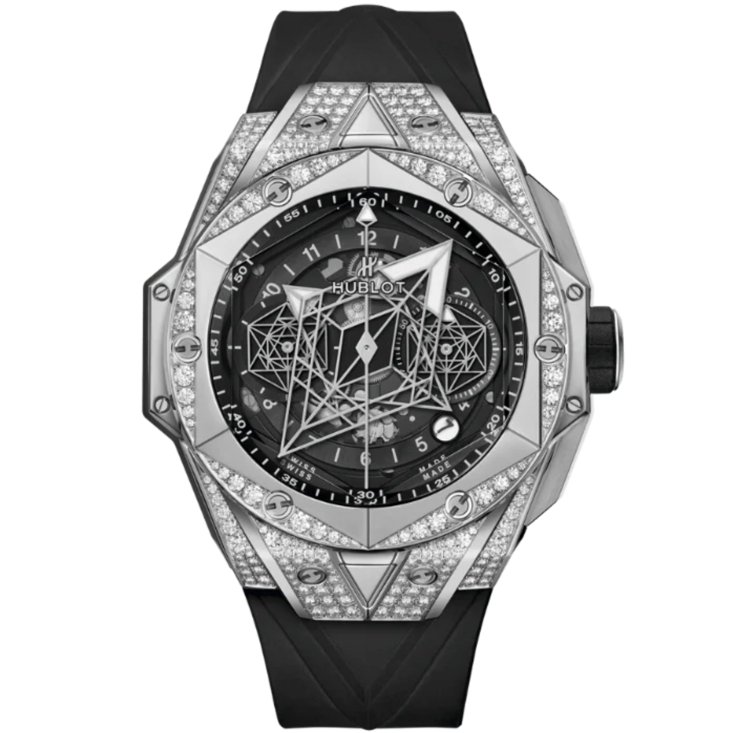 Big Bang 45mm SANG BLEU II TITANIUM PAVÉ