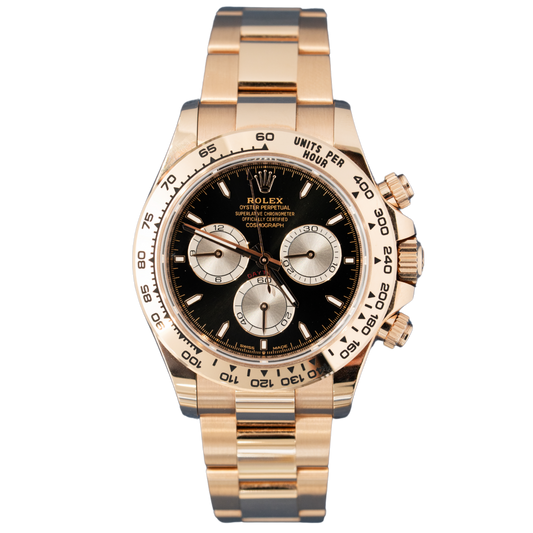 Rolex Daytona Ref. 126505 Rose Gold Black Dial with Silver Subdials