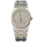 Audemars Piguet Royal Oak Ref. 56342BC.ZZ.0789BC.01 White Gold 33mm Pave Dial Emerald Markers