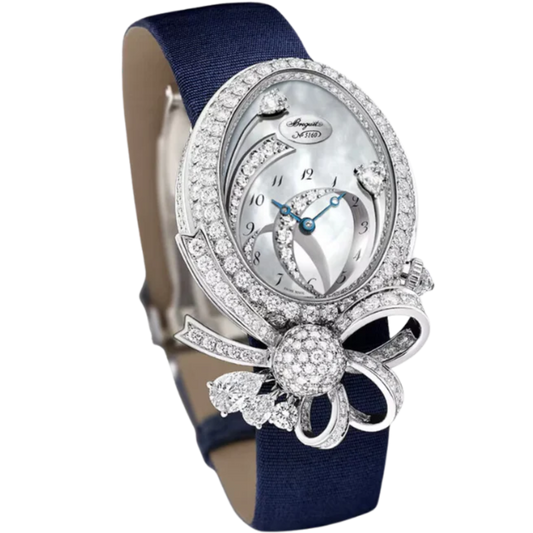 DESIR DE LA REINE GJ27BB8924DDD8 33 MM WHITE GOLD WITH MOTHER OF PEARL DIAL