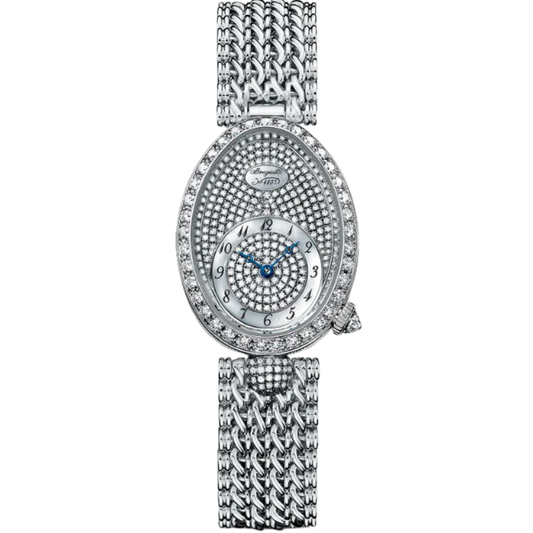 REINE DE NAPLES 8928 33 MM WHITE GOLD WITH MOTHER OF PEARL - DIAMONDS DIAL