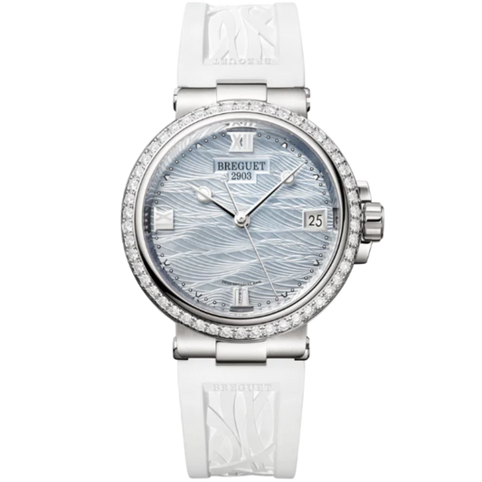 MARINE DAME 9518 34 MM WHITE GOLD WITH BLUE MOTHER OF PEARL DIAL