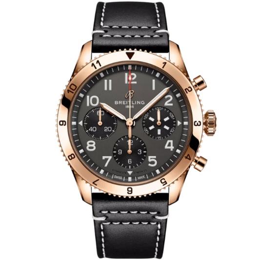 CLASSIC AVI CHRONOGRAPH P-51 MUSTANG 42 MM 18K ROSE GOLD WITH BLACK DIAL