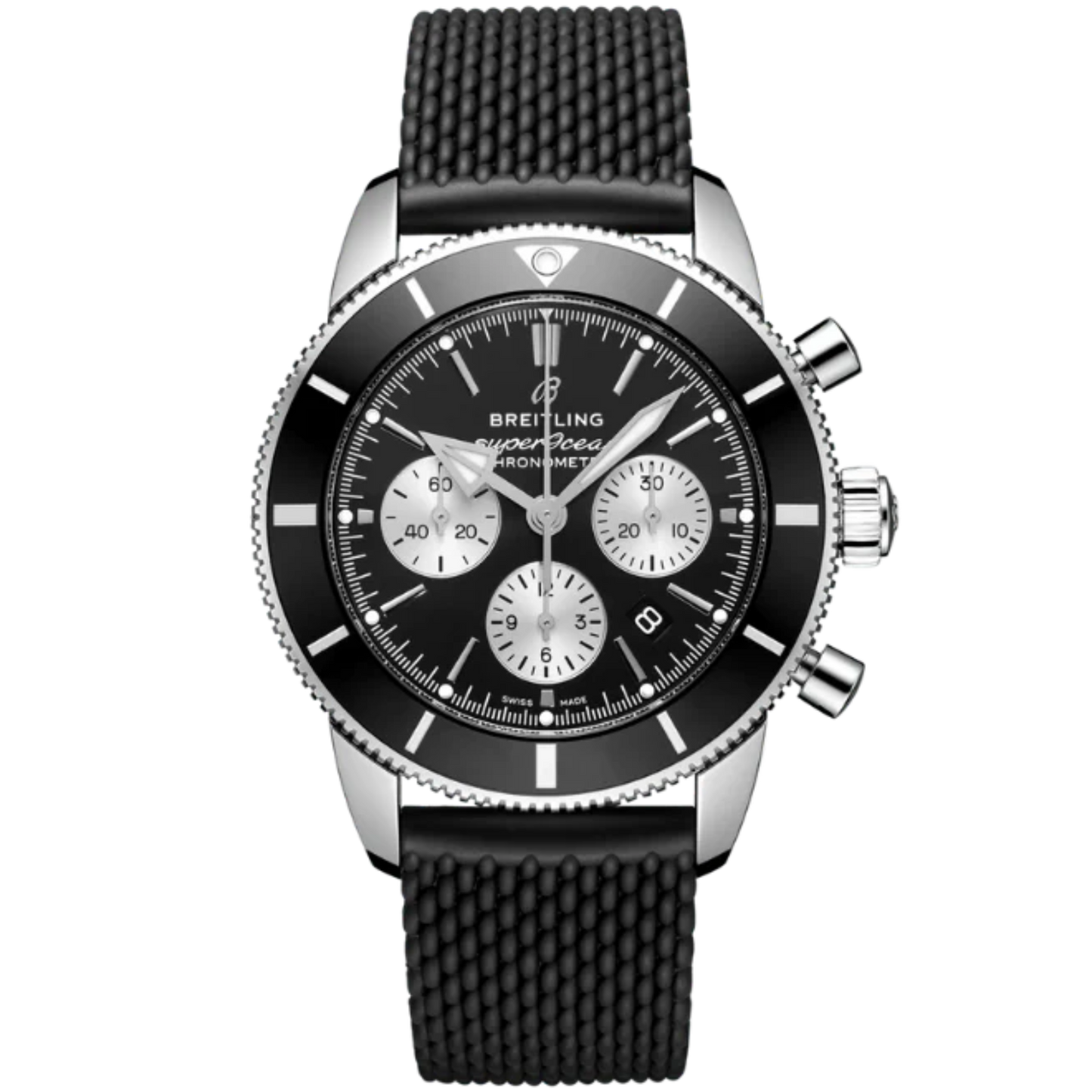 SUPEROCEAN HERITAGE B01 CHRONOGRAPH 44 MM STAINLESS STEEL WITH BLACK DIAL