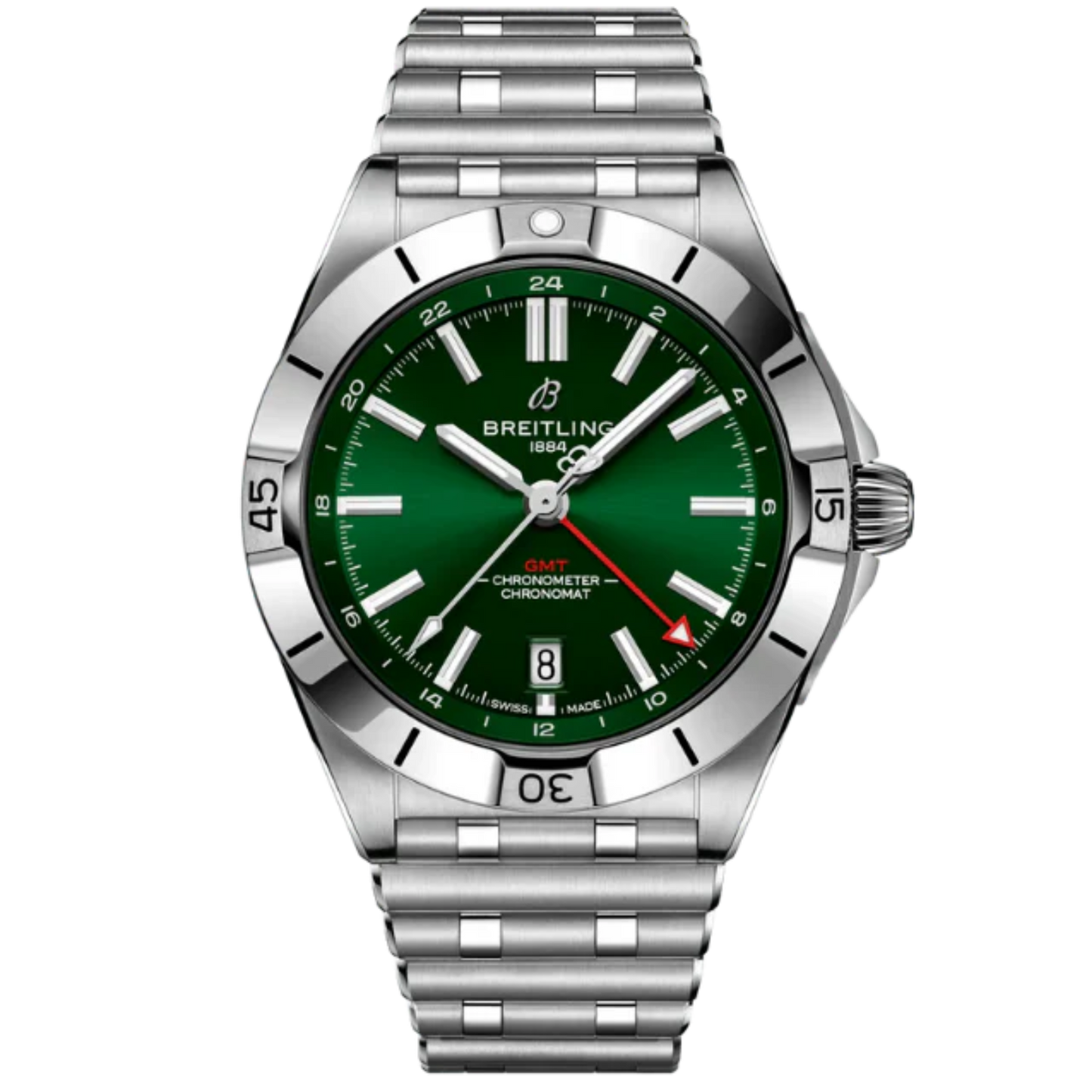 CHRONOMAT AUTOMATIC GMT 40 MM STAINLESS STEEL WITH GREEN DIAL