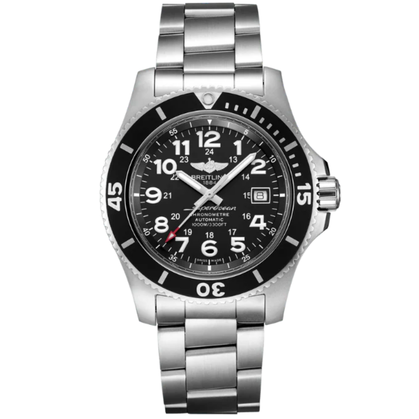 SUPEROCEAN II 44 MM STAINLESS STEEL WITH BLACK DIAL