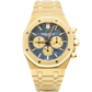 Royal Oak Selfwinding Chronograph 41MM 18-Carat Yellow Gold Bracelet Blue Dial With Grande Tapisserie Pattern 18-Carat Yellow Gold Case