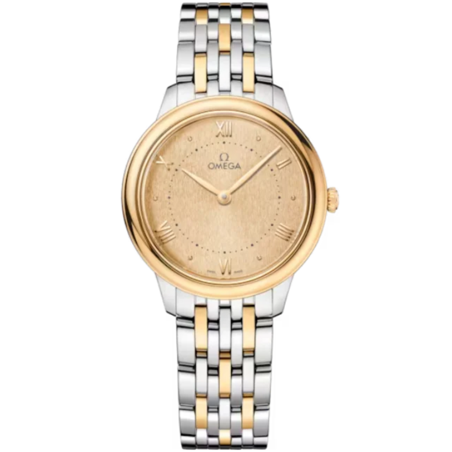 DE VILLE PRESTIGE 30 MM STAINLESS STEEL - YELLOW GOLD WITH YELLOW DIAL
