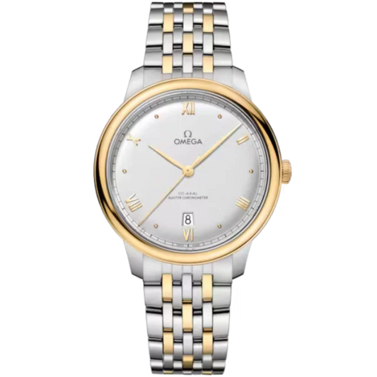 DE VILLE PRESTIGE 40 MM STAINLESS STEEL - YELLOW GOLD WITH SILVER DIAL