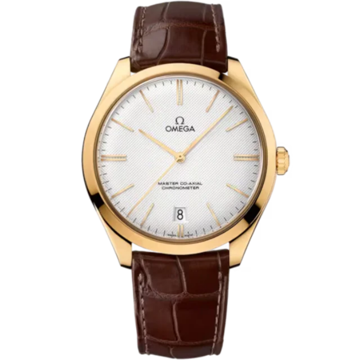 DE VILLE TRÉSOR 40 MM YELLOW GOLD WITH SILVER DIAL