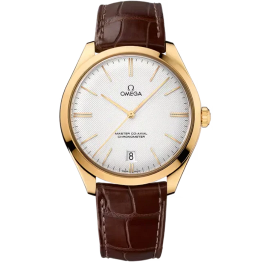 DE VILLE TRÉSOR 40 MM YELLOW GOLD WITH SILVER DIAL
