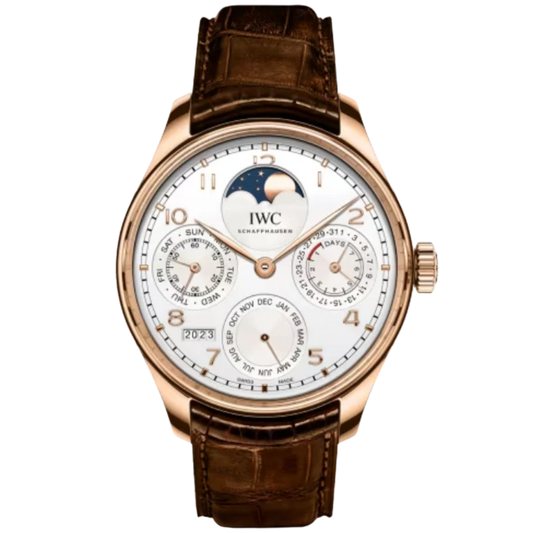 PORTUGIESER PERPETUAL CALENDAR 44 MM GOLD WITH WHITE DIAL