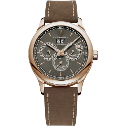 L.U.C PERPETUAL TWIN 43 MM ETHICAL ROSE GOLD WITH GREY DIAL