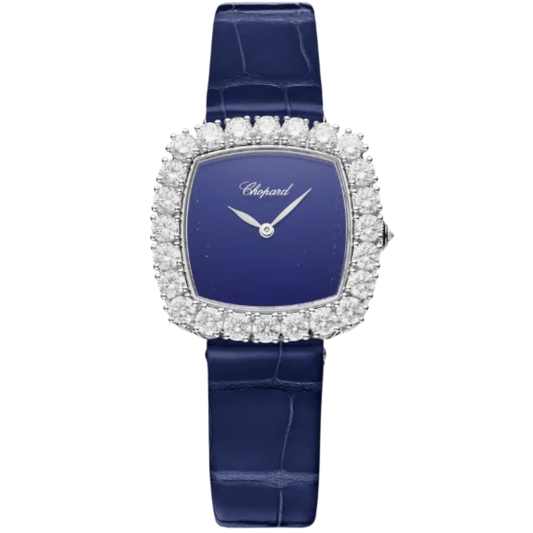 L'HEURE DU DIAMANT 30 MM ETHICAL WHITE GOLD WITH PURPLE DIAL