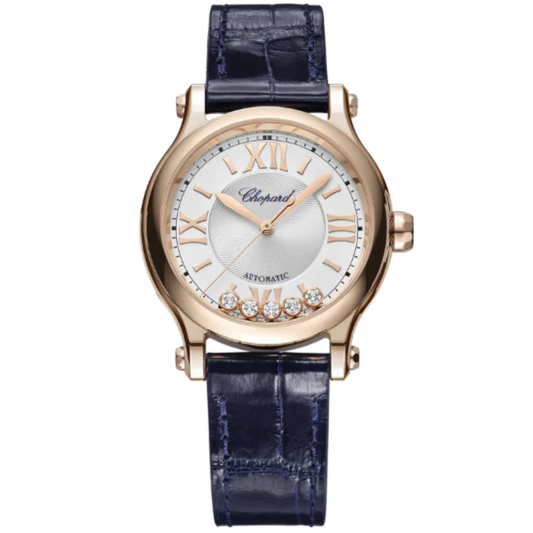 HAPPY SPORT 33 MM ETHICAL ROSE GOLD WITH SILVER DIAL
