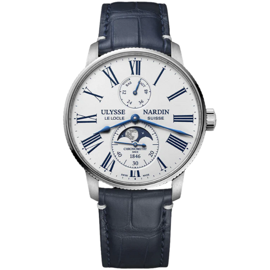TORPILLEUR MOONPHASE 42 MM STAINLESS STEEL WITH WHITE DIAL