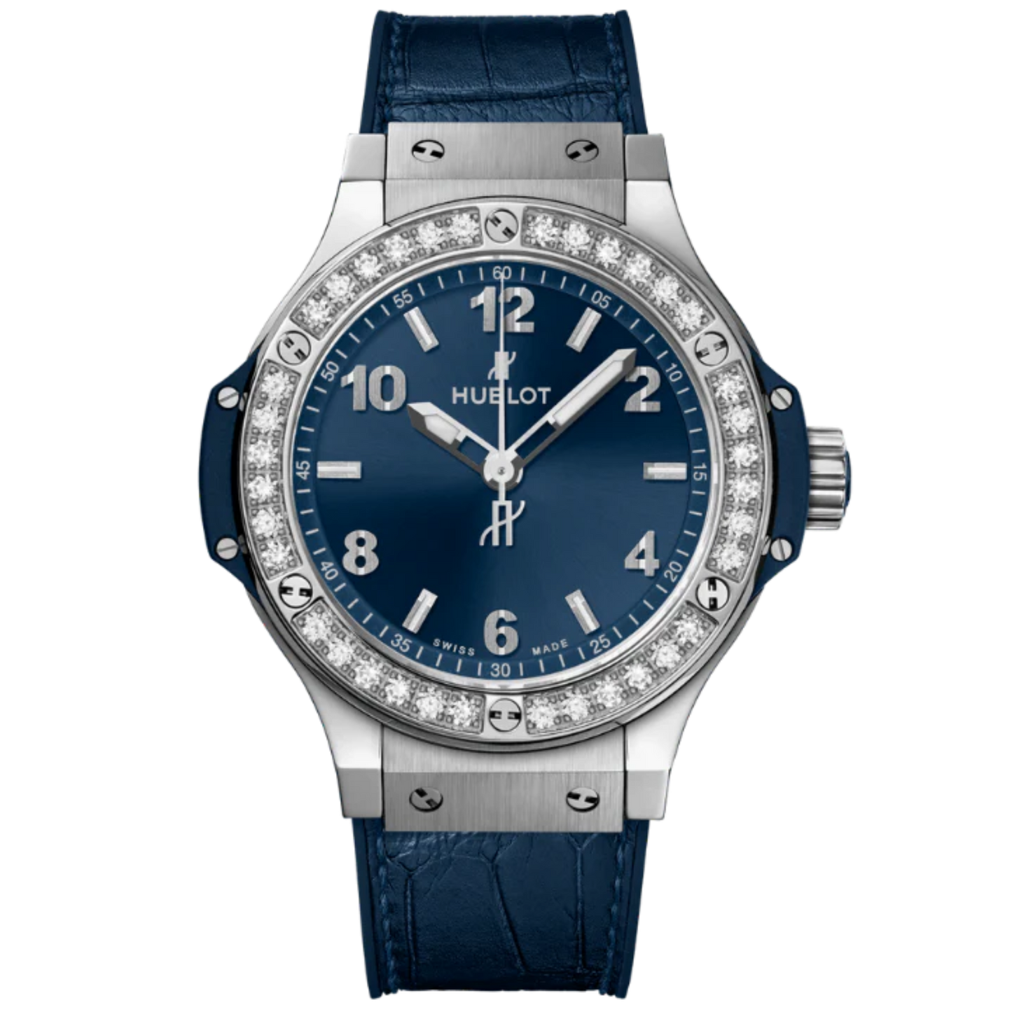Big Bang 38mm STEEL BLUE DIAMONDS