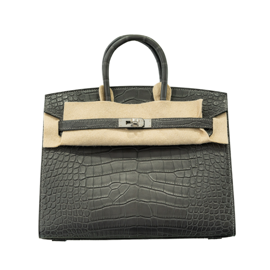 Hermes Birkin B25 Graphite Alligator Crocodile 2025 Brand New Complete