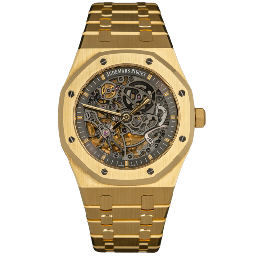 Audemars Piguet Royal Oak Ref. 15407BA.OO.1220BA.01 41MM Yellow Gold Double Balance Skeleton