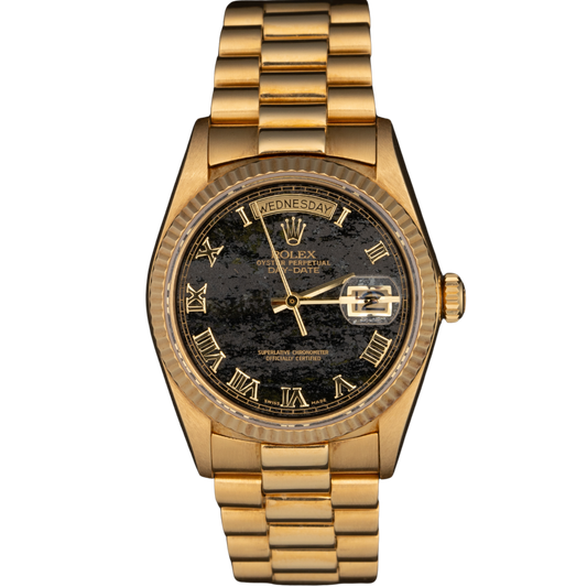 Rolex Day Date Ref. 18038 36MM Yellow Gold Ferrite Dial