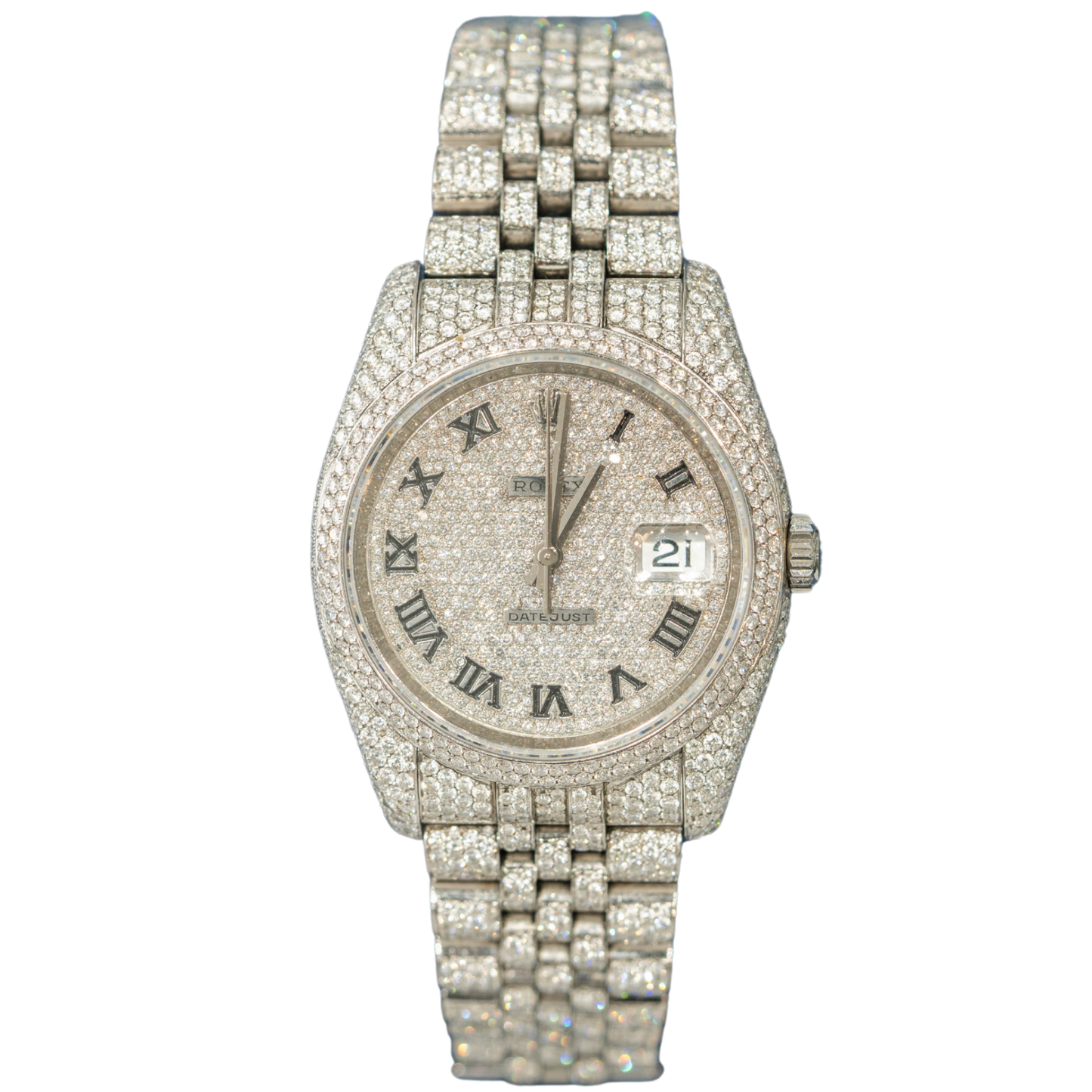 Rolex Ref. 126234 36mm Bussdown Datejust with Black Roman Dial and Jubilee Band