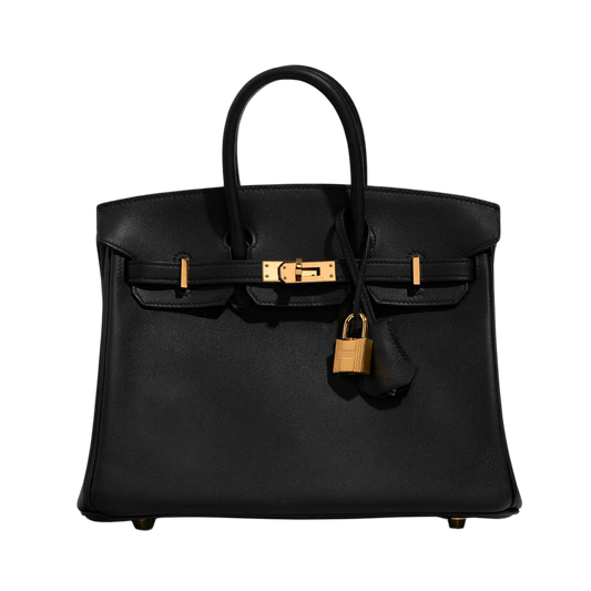 Hermes Birkin 25 Noir Swift Leather