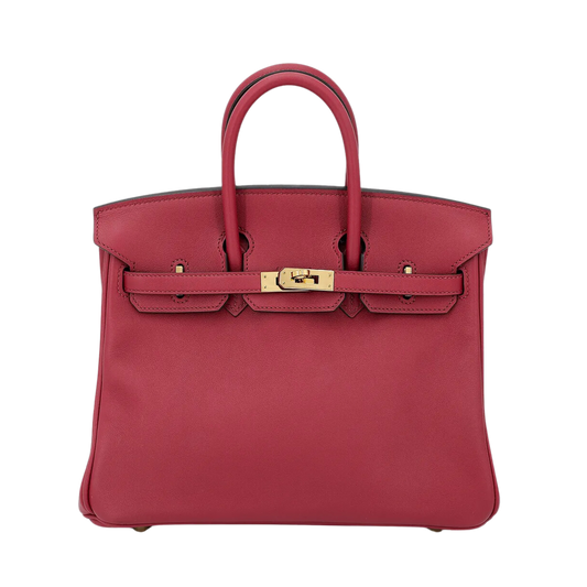 Hermes Birkin 25 Rouge Grenat Swift Leather