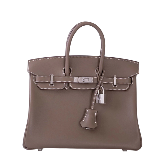 Hermes Birkin 25 Etoupe Swift Leather