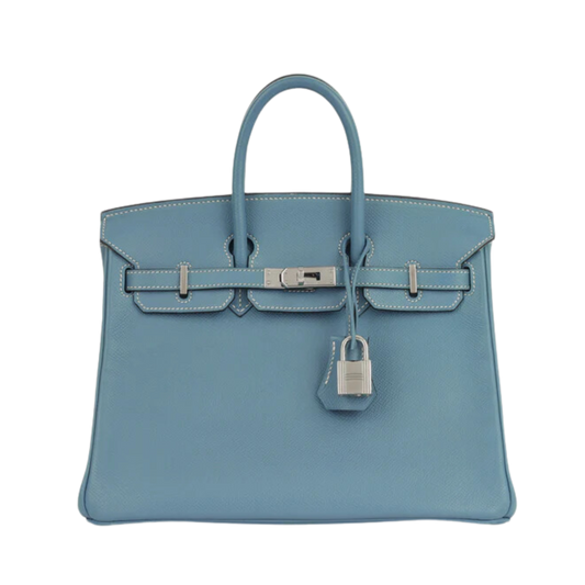 Hermes Birkin 25 Bleu Jean Epsom Leather