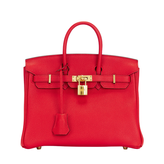 Hermes Birkin 25 Rouge Coeur Togo Leather