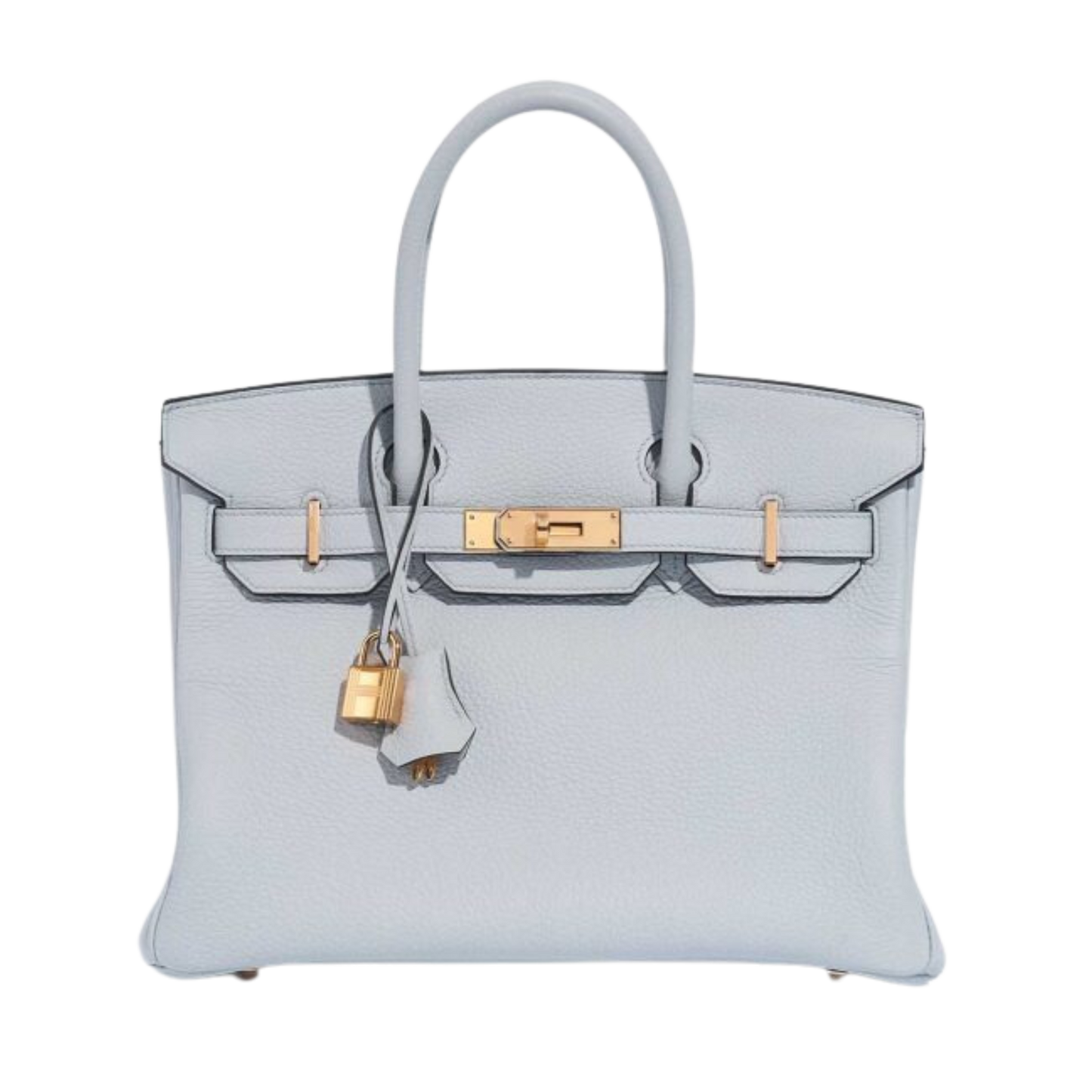 Hermes Birkin 30 Blue Pale Clemence Leather